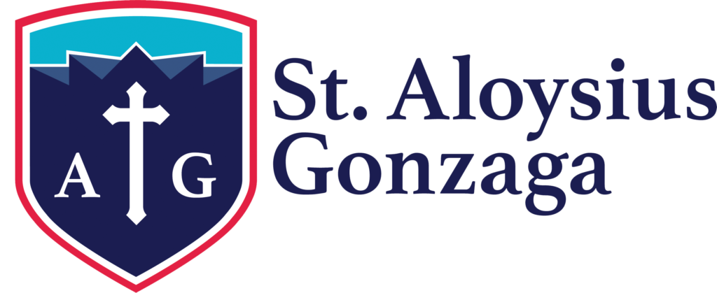 St. Aloysius of Gonzaga School logo - name to the side